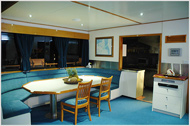 Saloon inside boat